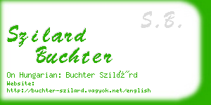 szilard buchter business card